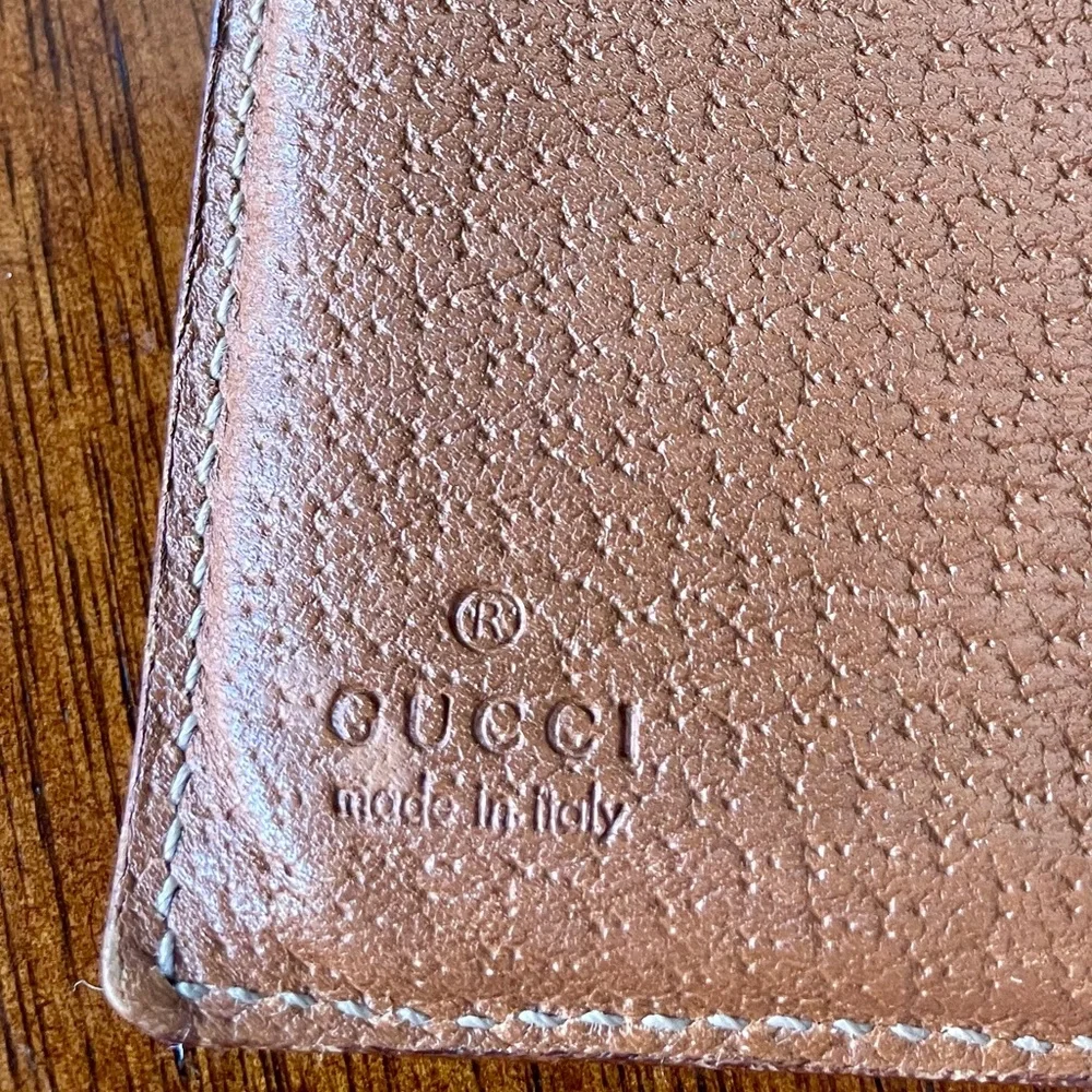 Vintage Gucci Striped Monogram Studded Compact Wallet - Picture 6 of 10